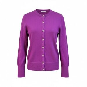 Eddie Bauer Cardigan Size M Preppy Twee Style Classic Purple Women's